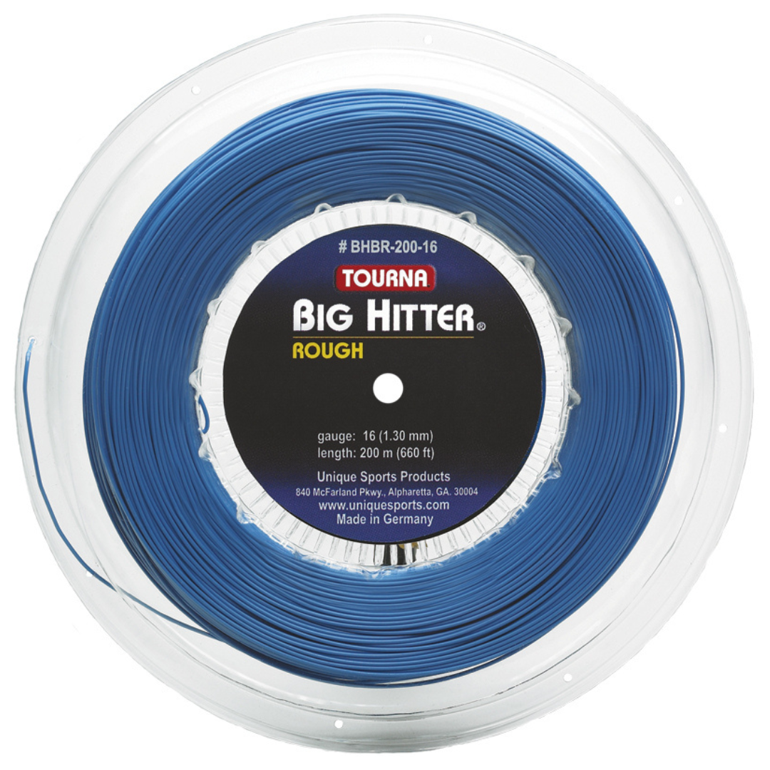 Cuerda Para Raqueta De Tenis Tourna Big Hitter Blue Rough- Rollo 200m