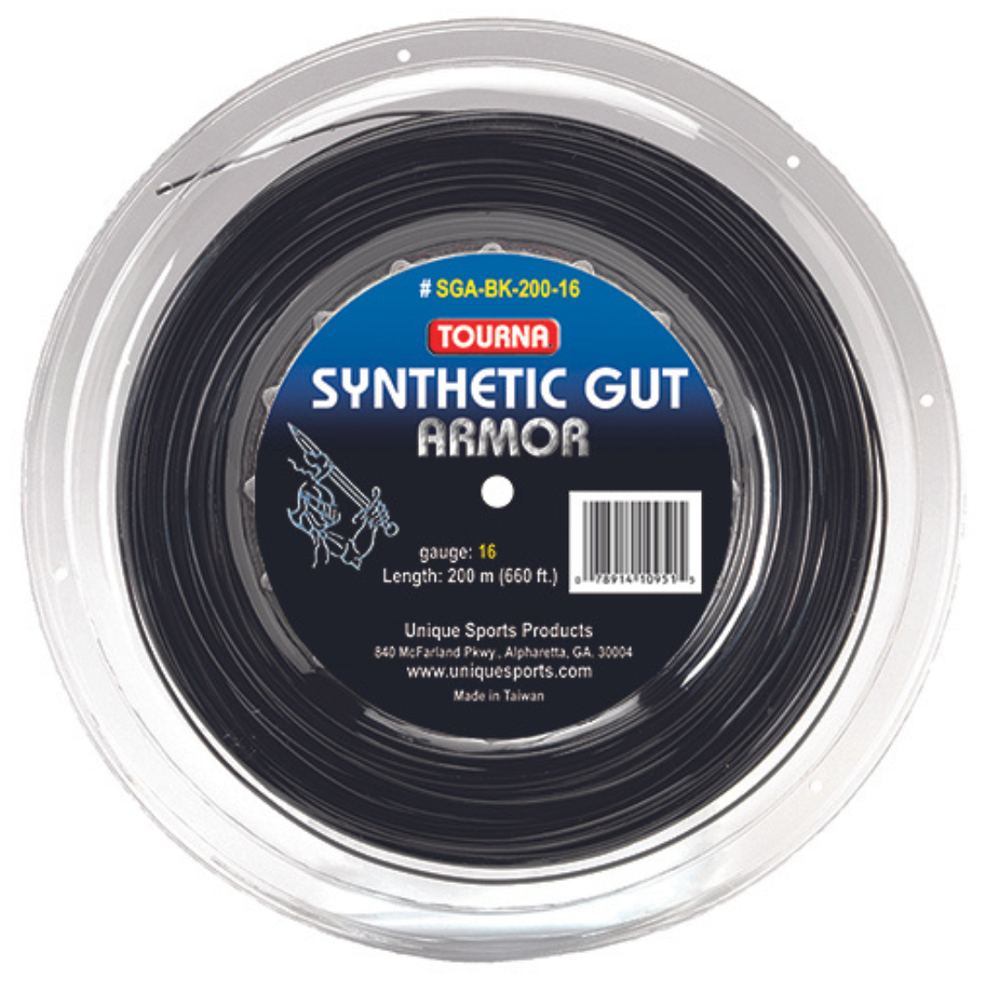 Cuerda Para Raqueta De Tenis Tourna Synthetic Gut Armor Rollo 200 Metros