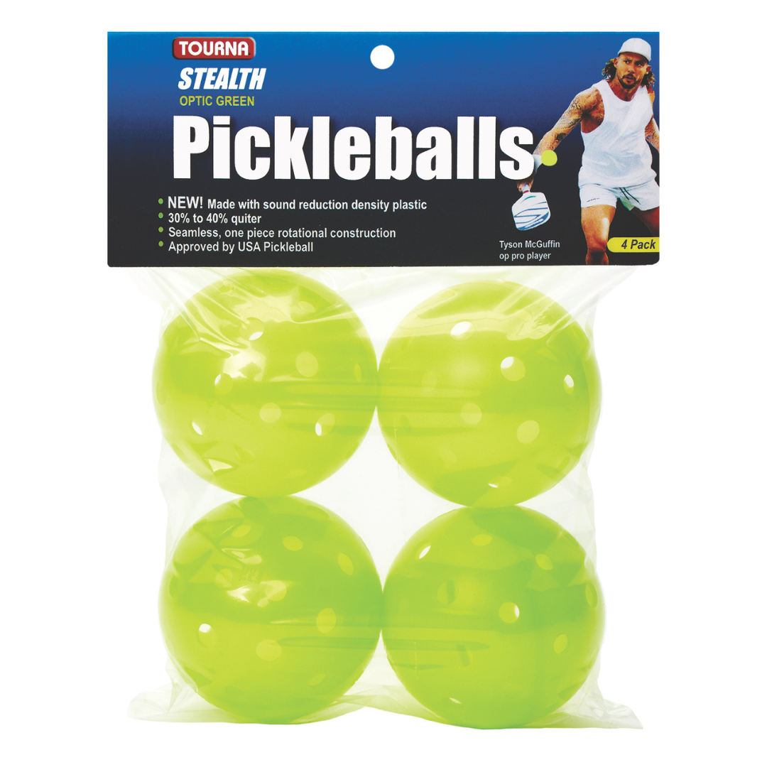Pelotas de Pickleball Silenciosas Tourna para Exterior 4 Pz